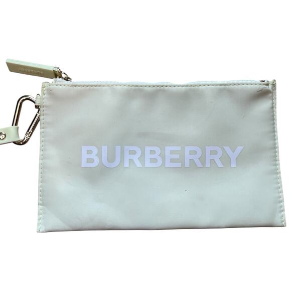 Burberry Wristlet/Cosmetic Bag Light Green Luxury Designer Accessory Makeup Bag - Picture 3 of 11